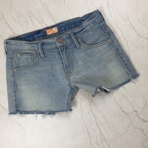 Mother The SNS Short Fray Light Wash